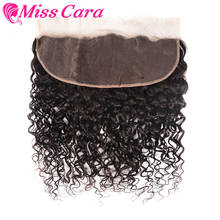 Miss Cara-mechones de cabello humano postizo con cierre Frontal de malla Remy, cierre de oreja a oreja, color marrón claro 2024 - compra barato