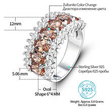 Zultanite Silver Rings for Women Created Zultanite Султанит S925 Silver Metal Classical Design Women Wedding Engagement Rings 2024 - buy cheap