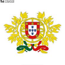 Tri Mishki WCS691 13*17.7cm Coat of arms of Portugal car sticker PVC  coloful Decals Motorcycle Accessories sticker 2024 - buy cheap