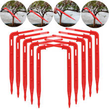 RBCFHl-goteros rojos de 20-1000 uds, accesorios de sistema de microgoteo para riego en maceta de jardín, 3/5mm, Flecha de flexión, 1/8 pulgadas 2024 - compra barato