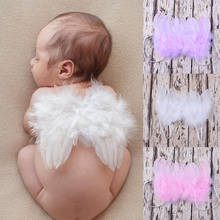 Baby Solid Color Angel Feather Wing Newborn Angel Wing Costume Photo Photography Prop Outfits Girls Boys Baby Photograph Props 2024 - buy cheap