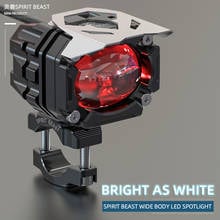 Spirit Beast Motorcycle LED Spotlight Fog Light for BMW Honda Yamaha Benelli Kawasaki Suzuki KTM Super Bright 20W Lamp Flasher 2024 - buy cheap