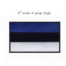 Estonia Embroidery Flag Patch 3" Wide /Embroidered Badges/Iron-on Patches 2024 - buy cheap