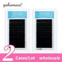 GAHAMACA 2 Cases wholesale Mix Eyelash Extension Synthetic Mink Individual Eyelash Mix 8-15mm 16 Lines Soft Faux Cils 2024 - buy cheap