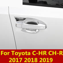 Forma de coche protector para manija de puerta exterior para marco de hueco de puerta pegatina embellecedora, accesorios de tazón de la puerta para Toyota C-HR CH-R 2017 de 2018 a 2019 2024 - compra barato