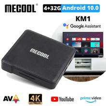 Mecool-Dispositivo de TV inteligente KM1, decodificador con receptor multimedia, Amlogic S905X3, Wifi Dual, 4K, certificado por Google, 2020 2024 - compra barato