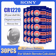 Sony-batería de litio de 3V para reloj, pila de botón remoto, CR1220 CR 1220 ECR1220 GPCR1220 BR1220 LM1220 DL1220, 30 unids/lote 2024 - compra barato