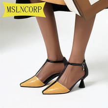 Plus Size 34-48 Women's Ladies Pumps Fashion Brand Elegant Sandals Women Patchwork Mixed Colors Snake High Heels Sandals Shoes 2024 - buy cheap