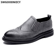 Zapatos de vestir de boda italianos para hombre, mocasines formales de noche, calzado de oficina, Sepatu Slip On Pria 2024 - compra barato