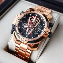 Reef Tiger/RT Top Brand Rose Gold Sport Automatic Men Watch Fashion Calendar Waterproof Stainless Steel Mechanical Watches 2024 - buy cheap