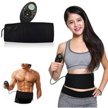Rechargeable Abs Muscle stimulator Abdominal EMS Vibration Slimming Massager Fitness Belt Smart Training Abdomen Muscle Toner 2024 - buy cheap