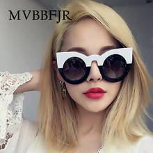 Mvbbfjr nova moda gato olho feminino óculos de sol dos homens marca designer espelho eyewear vintage retro luxo grande quadro óculos uv400 2024 - compre barato