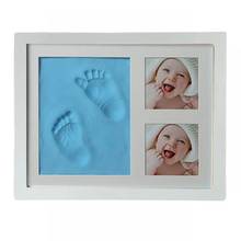 Новорожденный ребенок отпечаток ноги комплект литье младенец нетоксичные сувениры подарок отпечаток DIY мягкая глина Inkpad для ребенка 2024 - купить недорого