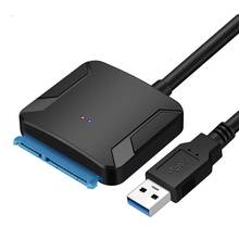 SATA a USB 3,0 2,5/3,5 HDD SSD convertidor de disco duro adaptador de línea de Cable 2024 - compra barato