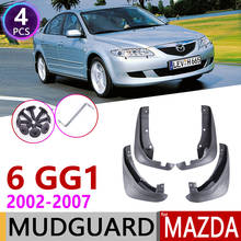 Mudflap carro para Mazda 6 GG1 Saloon Sedan 2002 ~ 2007 Acessórios Fender Mud Guard Flap Lamas Lamas do Respingo Flaps 2003 2004 2005 2006 2024 - compre barato