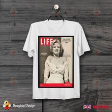 2019 New Arrival Men Fashion Marilyn Monroe Life Magazine 50s Retro CooL Vintage idol Unisex T Shirt B42 Funny Tees Men Short 2024 - buy cheap