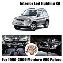 16pcs White LED Bulbs Interior Map Dome Light Kit For Mitsubishi Montero V60 Pajero 1999-2006 Trunk Door License Plate Lamp 2024 - buy cheap