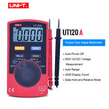 Handheld multímetros digitais UNI-T ut120a ac/dc medidores de tensão testadores com continuidade buzzer 4000 contagem display faixa automática 2024 - compre barato