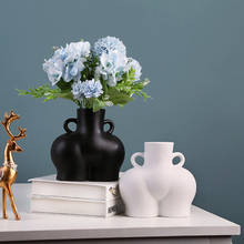 Ceramic Vase,Abstract Figurines,Room Decoration,Body Art Sculpture,Artificial Flower Pot,Desk Crafts Ornament,Modern Home Decor 2024 - buy cheap