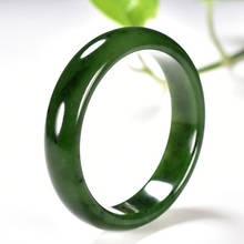 Zheru Jewelry Natural Hetian Jade Green 54-64mm Bracelet Elegant Princess Jewelry Gift for Mom and Girlfriend 2024 - buy cheap