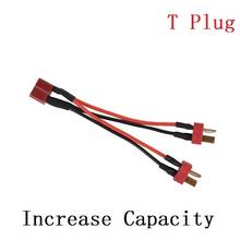 Increase Capacity T plug Connectors Upgrade 2 in 1 Battery balance Cable For RC Lipo Battery 7.4v 9.6v 11.1v 14.8v 22.2v 2024 - buy cheap