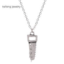 Punk Chainsaw Circle Necklace Cool Hip-Hop RAP Street Men and Women Pendant Silver Color Classic Chain Necklace Jewelry Gift 2024 - buy cheap