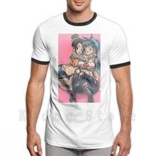 Camiseta de algodón con estampado de Bulma y Chichi para hombre, camiseta moderna con estampado de Bulma y Chichi, banda de Nueva York, Londres, París y Francia 2024 - compra barato