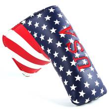 Golf Head Covers Blade Putter Cover USA Stripe Pu Leather Golf Club Protector Black 2024 - buy cheap