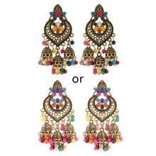 Retro Indian Bollywood Kundan Jhumka Jhumki Drop Earrings Gypsy Fashion Jewelry 2024 - buy cheap