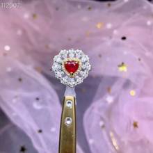 2020 горячее сердце Стиль Мода натуральный рубин женское кольцо красный цвет драгоценный камень натуральный драгоценный камень серебро 925 пробы подарок на день рождения подарок 2024 - купить недорого