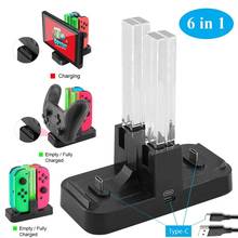 6 in 1 Fast Charging Dock Station NS Switch Pro Controller Joypad Display Charger Holder with LED Indication For Nintendo Switch 2024 - buy cheap