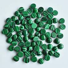 Fashion high quality Malachite stone round cab cabochon beads for jewelry Accessories 10mm wholesale 50pcs/lot free 2024 - buy cheap