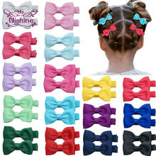 Nishine 10pcs/lot 2.2 Inches Fashion Solid Color Handmade Bowknot Baby Girls Bangs Hairpins Clothing Accessories Styling Tools 2024 - buy cheap