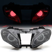Мотоцикл собранные фары HID проектор преобразования фары LED красный ангельские глазки подходит для Yamaha YZF-R6 2006 2007 2024 - купить недорого