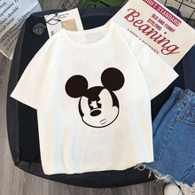 Women Mickey Mouse Head Print Casual Cartoon Short Sleeve Summer Graphic Girl Womens Clothing Tops T-Shirt Female Tops 2024 - buy cheap