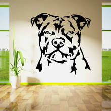 Pegatinas de pared de perro de Bull Terrier para guardería, vinilo extraíble para decoración del hogar, sala de estar, Y355 2024 - compra barato