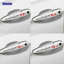 4pcs Decal Sticker Car Door Handle Sticker For Audi A1 A3 A4 A5 A6 A7 A8 Q1 Q3 Q5 Q7 TT 2024 - buy cheap