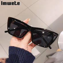 Imwete Vintage Cat Eye Sunglasses Women Men Brand Design Sun Glasses Ladies Colored Sunglass Green Clear Eyewear UV400 2024 - buy cheap