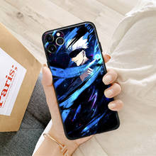 Jujutsu-funda de silicona para teléfono móvil, carcasa de cristal de anime de kaisen satoru gojo para iPhone Se 6 6s 7 8 Plus X Xr Xs 11 12 Mini Pro Max 2024 - compra barato