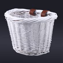 Retro Bicycle Front Basket Wicker Bicycle Storage Basket Handmade Natural Rattan Bicycle Storage Basket White 2024 - buy cheap