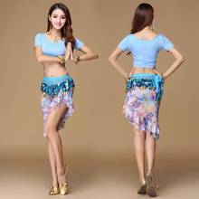2022 Short Skirt Costume Oriental Suit Set T Shirt Top for Women Belly Dance Clothes Modal Adult Spandex 2024 - buy cheap