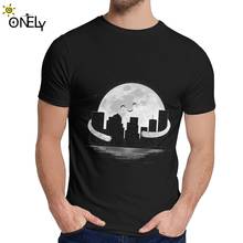 Summer Man T Shirt GoodNight Moon City Night Hug Smile Cute Soft Slim Graphic Print Crewneck Cartoon Print La Camiseta 2024 - buy cheap