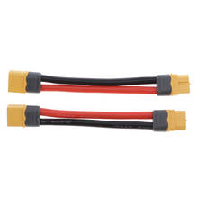 2 rc lipo bateria esc xt60 plugue macho/fêmea, cabo de extensão de silicone 10awg 2024 - compre barato