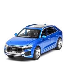 High simulation 1:32 Q8 SUV alloy car model,die-cast metal 6 door,sound and light pull back buggy,exquisite gift,free shipping 2024 - buy cheap