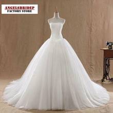 ANGELSBRIDEP Sweetheart Ball Gown Wedding Dresses 2021 Lace Bodice Vestido De Noiva Tulle Bride Dress Bridal Gowns Court Train 2024 - buy cheap