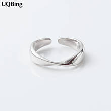 Korean Fashion 925 Sterling Silver Open Smooth Wave Rings Personality Irregular Twist Rings Jewelry Wholesale 2024 - buy cheap