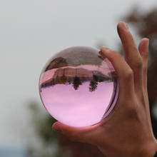 Bola de cristal Artificial de 30mm-50mm, bola de cristal rosa sin Base, esfera curativa, accesorios de fotografía, regalo de decoración, 1 ud. 2024 - compra barato