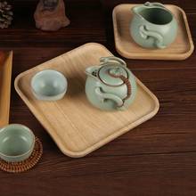 Japanese Square Rubber Wood Pan Plate Fruit Dishes Saucer Tea Dessert Dinner Bread Wood Food Plate Tray 2024 - buy cheap