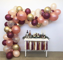 Burgundy Pink Balloon Arch Garland Kit Baby Pink Gold confetti Latex Balloons Baby Shower Wedding Birthday Girl Party Decoration 2024 - buy cheap