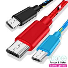 Micro USB Cable 1m 2m 3m Nylon Braided Fast Charging Cable For Samsung Huawei Xiaomi Android Mobile Phone USB Charger Cord 2024 - buy cheap